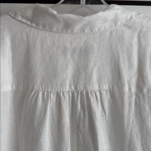 LOFT Linen V-Neck Blouse - Picture 5 of 6